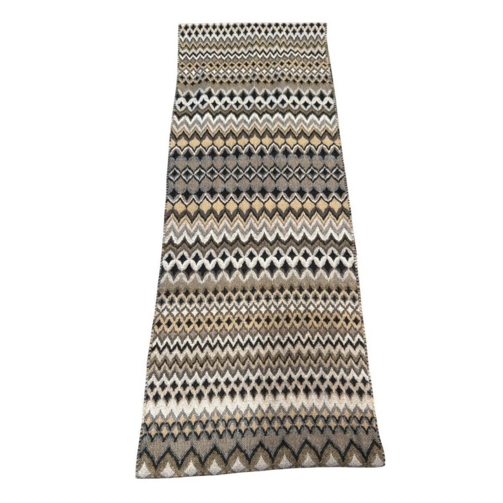 DILLARDS Infinity Scarf Wrap 100% Acrylic Multicolor Geometric Made in Germany